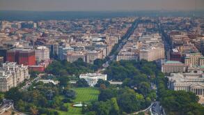 Washington, DC cityscape with the White House