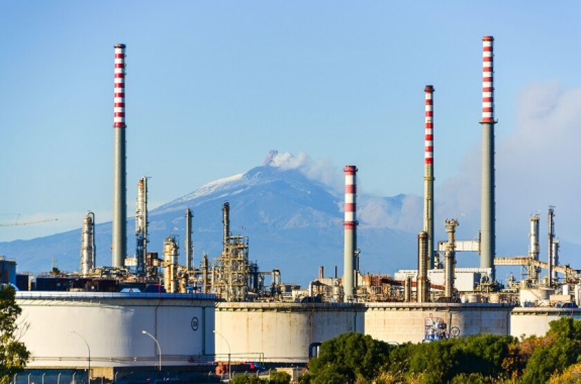 Enel Power plant near Catania, Sicily from Alamy 16Nov23 575x375