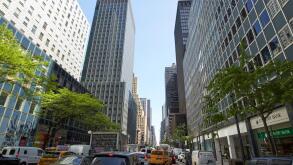 looking north up along third avenue New York City USA