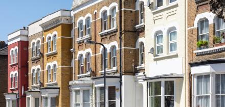 Terraced houses, Victoria Road, Kilburn, London Borough of Camden, Greater London, England, United Kingdom