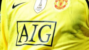 Manchester United club shirt with the FIFA world club champions badge, UEFA Champions League, Manchester United vs. Internazionale.