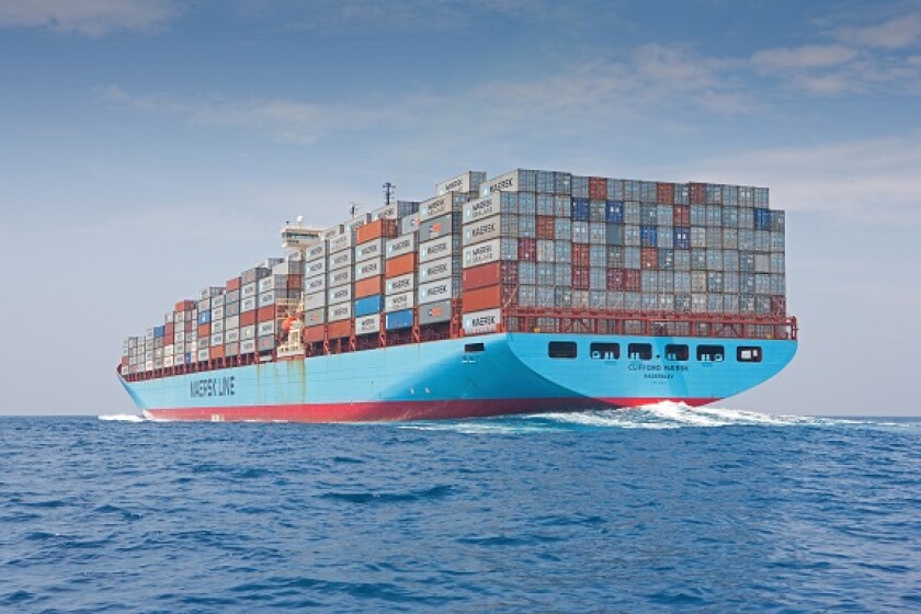 Maersk container shipping from Alamy 25Nov21 575x375
