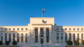 The Fed, Federal Reserve Bank, Washington DC. Marriner S. Eccles Building on Constitution Avenue near the National Mall.