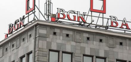 Polish National Development Bank; Bank Gospodarstwa Krajowego (BGK) signboard seen in Warsaw. (Photo by Karol Serewis / SOPA Images/Sipa USA)