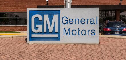 Marion - Circa April 2017: General Motors Logo and Signage at the Metal Fabricating Division. GM opened this plant in 1956 III