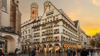 Munich, Germany, 16 november 2023 - Hirmer store at the kaufingerstrasse in Munich