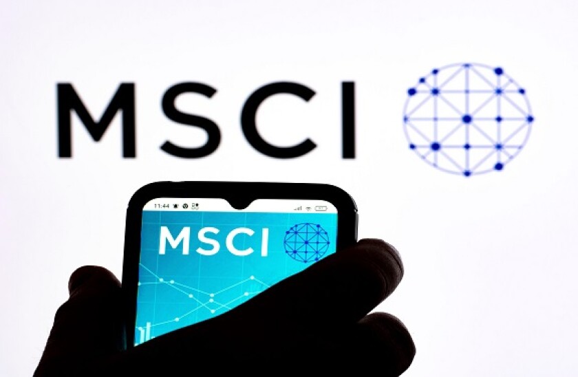 Ukraine. 29th Dec, 2021. In this photo illustration MSCI Inc. logo seen displayed on a smartphone. (Credit Image: © Igor Golovniov/SOPA Images via ZUMA Press Wire)