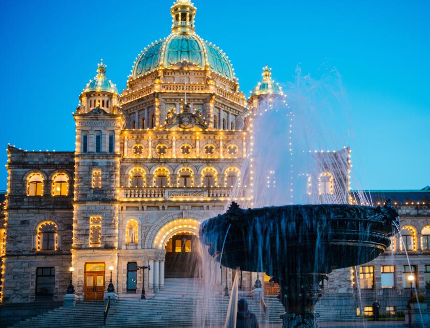View of Parliament building, British Columbia, Canada
