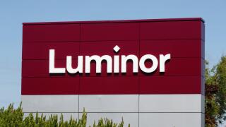 Luminor bank sign is seen next to the Latvia's brach building in Riga, Latvia May 23, 2018. REUTERS/Ints Kalnins