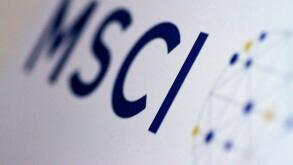 The MSCI logo is seen in this June 20, 2017 illustration photo.      REUTERS/Thomas White/Illustration