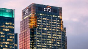 London, United Kingdom, Citigroup Centre in Canary Wharf business center in the Docklands