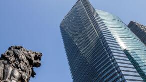 Mexico City,Chapultepec Uno R509 Torre Mayor Torre Reforma,modern architecture,lion sculpture Emile Benard 1898,high rise rises skyscraper skyscrapers