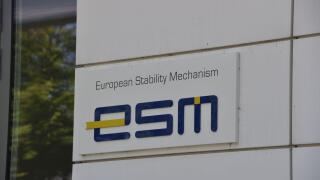 13 June 2021, Luxembourg, Luxemburg: Logo, Schrfitzug of the European Stability Mechanism ESM at the office building Photo: Horst Galuschka/dpa