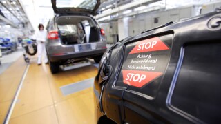 Volkswagen AG, production of passenger cars in the works in Wolfsburg. Final assembly of the VW Tiguan, Sport Utility Vehicle