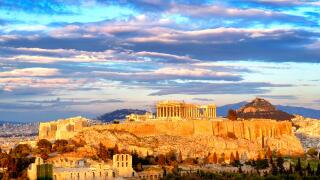 View of the Acropolis of Athens, Athens, Greece