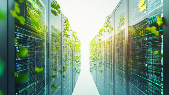 AI-generated concept of a sustainable data centre