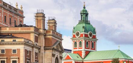 Church and historic building in Stockholm, Sweden.