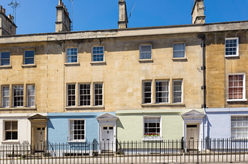 Houses in Bath, Somerset, England, UK