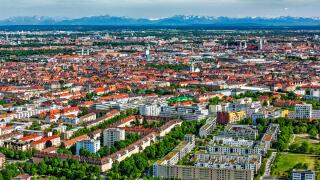 Aerial view of Munich. Munich, Bavaria, Germany