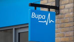 BUPA private healthcare sign logo.