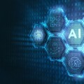 Artificial intelligence (AI), machine learning and modern computer technologies concepts. Business, Technology, Internet and network concept.