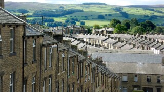 Rows of terraced houses in Skipton North Yorkshire