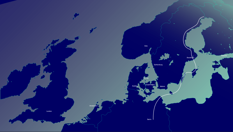 GlobalConnect route map 2021