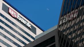 A logo sign outside of facility occupied by U.S. Bancorp (Bank) in Cincinnati, Ohio on June 29, 2017.