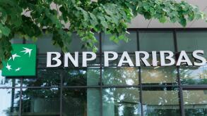 Warsaw, Poland - June 05.2021: BNP Paribas S.A. brand logo in Warsav