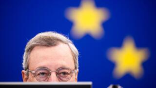Strasbourg, France. 17 September 2024, France, StraBburg: Mario Draghi, former Prime Minister of Italy and former President of the European Central Bank (ECB), sits in the plenary chamber of the European Parliament. Today's agenda included the presentatio