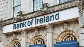 Derry, Northern Ireland- Jan 16, 2020: Bank of Ireland  in the City of Derry