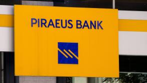 Sign of Piraeus Bank, Thessaloniki, Macedonia, Greece