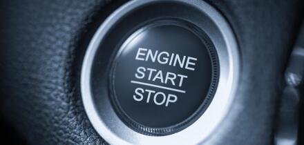 start stop engine car white button