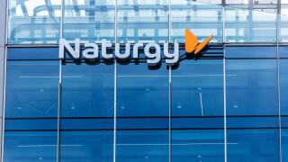 Barcelona, Spain - February 24, 2022: Naturgy headquarters, is a Spanish multinational natural gas and electrical energy utilities company in Barcelon