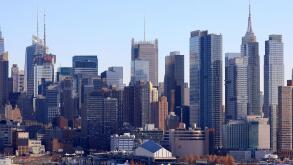 Office and residential towers in the West Side of Midtown Manhattan.New York City.New York.USA