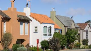 Houses in the residential area of San Francisco, California