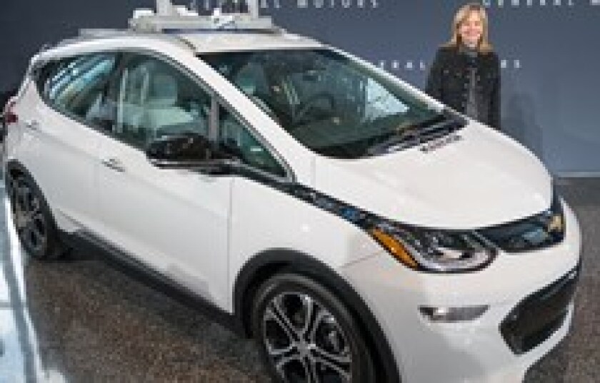 GM autonomous car with Mary Barra from corporate image gallery 230x150