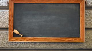 Blackboard on the wall. Clean space for your texts about your menu, dishes, other writings.