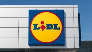 Lidl supermarket sign, Lidl logo