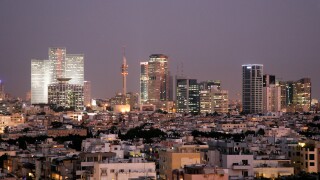 View over the skyline of Tel Aviv, Israel.