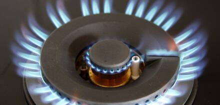 Die Gasflamme eines Gasherds, aufgenommen in Heidelberg am Mittwoch, 5. Maerz 2008. Das Bundeskartellamt geht massiv gegen die hohen Gaspreise in Deutschland vor. Die Wettbewerbsbehoerde leitete gegen rund 35 Gasversorger ein Missbrauchsverfahren wegen de