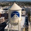 Los Angeles California. USA: 2025 December 9. Motion picture industry studio. Paramount Pictures, The Studios at Paramount Pictures. Aerial water tank