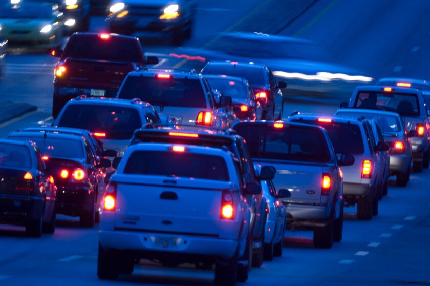 car traffic at night