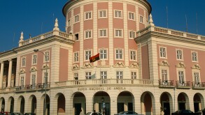 Central Bank building in Luanda, Angola.
