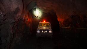 Vehicle in an Underground Mining Tunnel