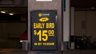 Early Bird garage parking sign - Washington, DC USA
