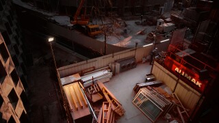 Construction site, Paris, France.