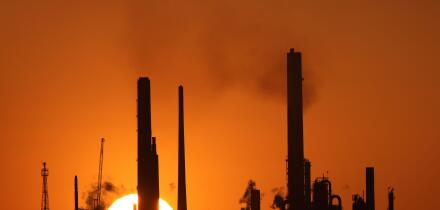 Sunset at Fawley Oil Refinery, Hampshire, UK