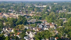 Residential area of Lakewood west of downtown Cleveland; Ohio