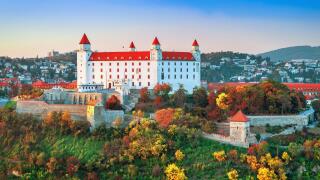 Bratislava castle at sunset, Bratislava, Slovakia